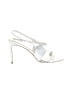 Delman Shoes Snake Print Silver White Sandals Size 7 1/2 - photo 1