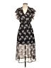 1.State 100% Polyester Print Black Casual Dress Size XXS - photo 1