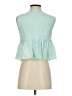 TURF 100% Cotton Green Blue Sleeveless Blouse Size EU 32 / US 2 - photo 2