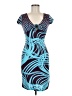 Casting 100% Polyamide Graphic Blue Cocktail Dress One size - photo 1