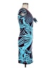 Casting 100% Polyamide Graphic Blue Cocktail Dress One size - photo 4