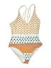 Cupshe Print Ivory One Piece Swimsuit Size L - photo 1