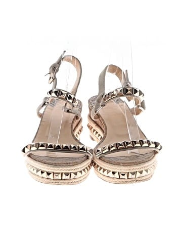 Christian Louboutin Embossed cork Pyraclou 60mm wedges (view 2)
