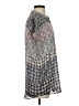 CAbi 100% Polyester Houndstooth Gray Short Sleeve Blouse Size S - photo 4