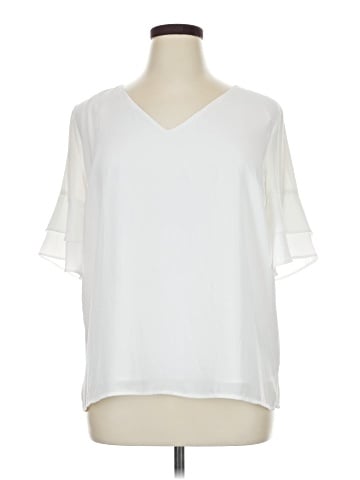 Skies Are Blue Short Sleeve Blouse (view 1)
