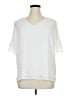 Skies Are Blue 100% Polyester White Short Sleeve Blouse Size XL - photo 1