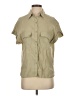 Max Studio Tan Short Sleeve Button-Down Shirt Size XS - photo 1