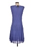 VEECA 100% Polyester Solid Blue Casual Dress Size S - photo 2