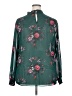Torrid 100% Polyester Floral Green Long Sleeve Blouse Size 2X Plus (2) - photo 2