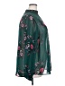 Torrid 100% Polyester Floral Green Long Sleeve Blouse Size 2X Plus (2) - photo 4