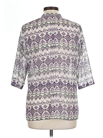 Assorted Brands 3/4 Sleeve Button-Down Shirt (view 2)
