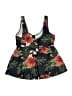 Unbranded Tropical Black Swimsuit Top Size M - photo 2