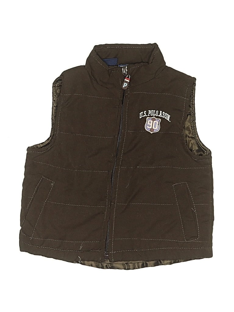 Pre-owned U.s. Polo Assn Kids' Vest In Brown