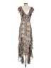 WAYF 100% Polyester Animal Print Brown Cocktail Dress Size XXS - photo 2