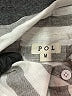 Pol Stripes Silver Long Sleeve Button-Down Shirt Size M - photo 7