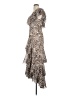 WAYF 100% Polyester Animal Print Brown Cocktail Dress Size XXS - photo 5