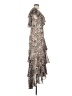 WAYF 100% Polyester Animal Print Brown Cocktail Dress Size XXS - photo 4