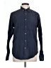 Theory 100% Cotton Solid Blue Long Sleeve Button-Down Shirt Size L - photo 1