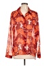 CAbi 100% Polyester Floral Orange Long Sleeve Blouse Size L - photo 1