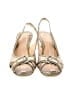 Cole Haan 100% Leather Metallic Gold Silver Heels Size 9 1/2 - photo 2