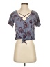 Mudd 100% Rayon Blue Short Sleeve Top Size S - photo 1