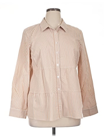 Denim & Co Long Sleeve Button-Down Shirt (view 1)