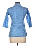 Three Islands Blue 3/4 Sleeve Blouse Size L - photo 2