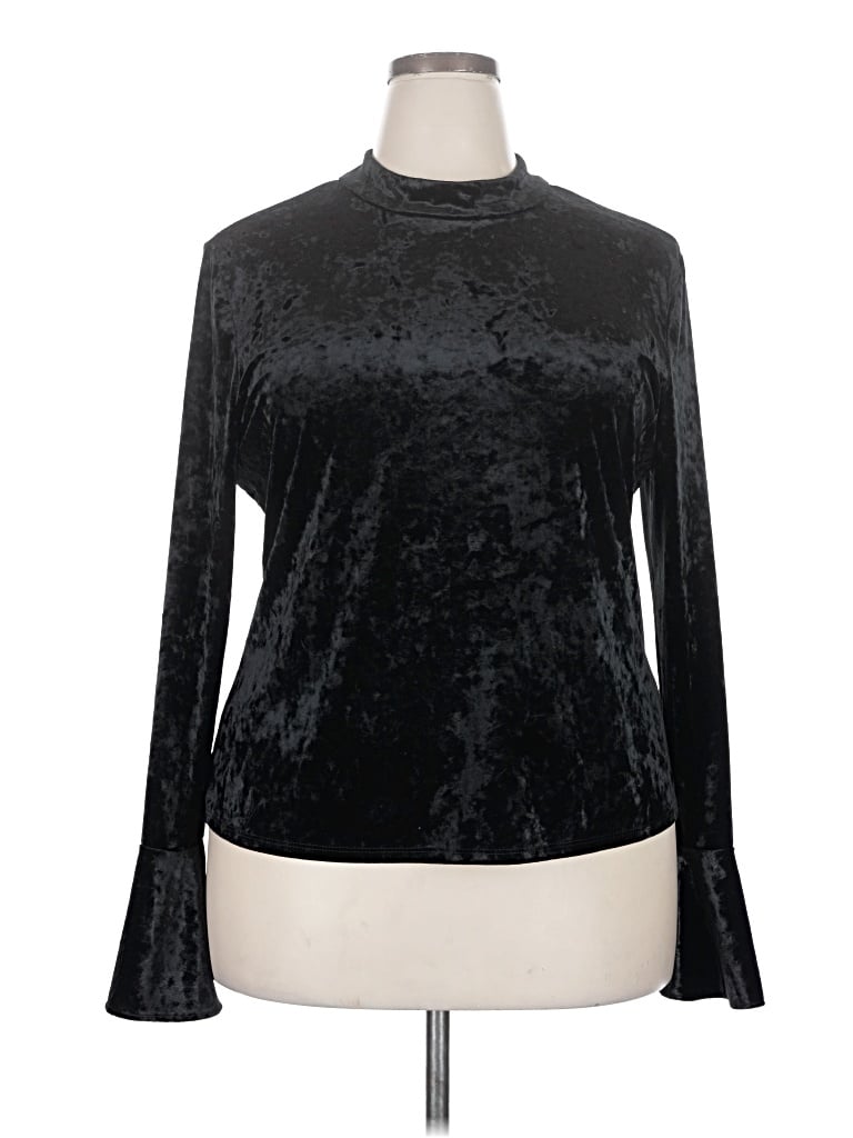 Pre-owned Parker Long Sleeve Blouse In Black