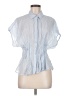 Modern Works Blue Short Sleeve Blouse Size M - photo 1