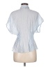 Modern Works Blue Short Sleeve Blouse Size M - photo 2