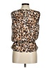 St. John 100% Silk Animal Print Brown Sleeveless Silk Top Size 8 - photo 2