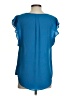 Fun2Fun 100% Polyester Blue Short Sleeve Blouse Size S - photo 2