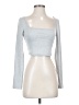 Shein Silver Long Sleeve Top Size S - photo 1