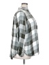 Terra & Sky 100% Viscose Checkered-gingham Gray 3/4 Sleeve Button-Down Shirt Size 2X - photo 4