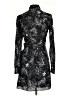 Parker 100% Polyester Graphic Black Cocktail Dress Size S (estimated) - photo 2