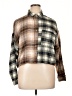 Just Polly Plaid Brown Long Sleeve Blouse Size XL - photo 1
