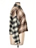 Just Polly Plaid Brown Long Sleeve Blouse Size XL - photo 4
