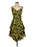 Parker 100% Polyester Print Yellow Cocktail Dress Size S - photo 1