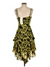 Parker 100% Polyester Print Yellow Cocktail Dress Size S - photo 2
