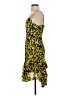 Parker 100% Polyester Print Yellow Cocktail Dress Size S - photo 5