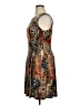Connected Apparel Paisley Aztec Or Tribal Print Multi Color Brown Cocktail Dress Size 14 - photo 5