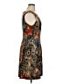 Connected Apparel Paisley Aztec Or Tribal Print Multi Color Brown Cocktail Dress Size 14 - photo 4
