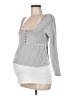 a:glow Gray Long Sleeve Henley Size Med Maternity - photo 1