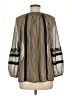 Chico's 100% Polyester Brown 3/4 Sleeve Blouse Size Med (1) - photo 2