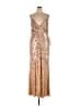 Mac Duggal 100% Polyester Gold Cocktail Dress Size 16 - photo 1