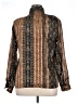 Yves St. Clair 100% Polyester Paisley Brown Long Sleeve Blouse Size 14 - photo 2