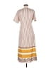 Unbranded 100% Polyester Stripes Brown Casual Dress Size M - photo 2