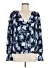 Joie 100% Polyester Floral Blue Long Sleeve Blouse Size M - photo 1
