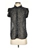 Premise Studio Animal Print Black Short Sleeve Blouse Size S - photo 1