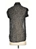 Premise Studio Animal Print Black Short Sleeve Blouse Size S - photo 2